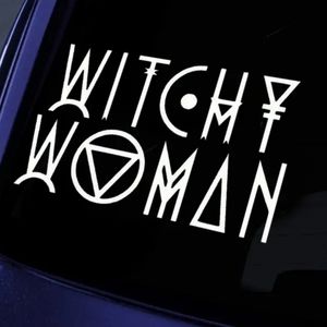 WITCHY WOMAN white large decal